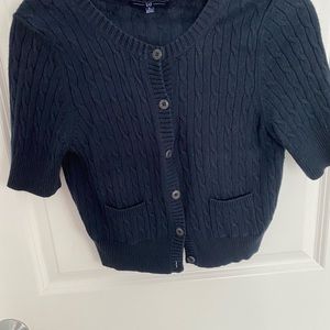 Gap cashmere blend short sleeves cardigan cropped XS